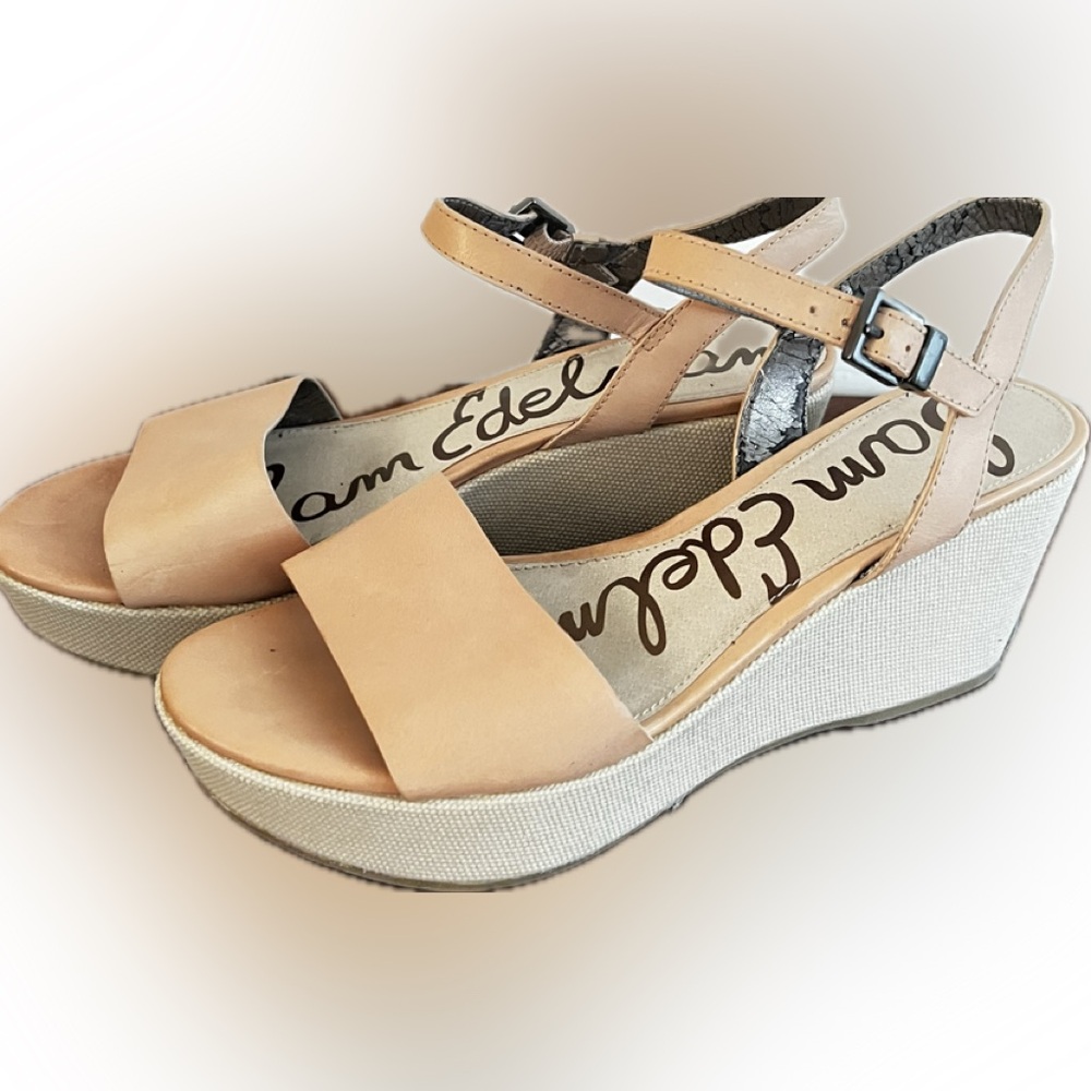 Sam Edelman Reeves Sandal, Natual Lea Good preowned condition. Size 9 M